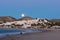 The town of Carboneras de Almeria under the moon