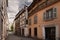 The town of Colmar in the French Alsace region with picturesque half-timbered houses