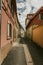 The town of Colmar in the French Alsace region with picturesque half-timbered houses