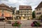 The town of Colmar in the French Alsace region with picturesque half-timbered houses