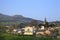 The Town of Crickhowell and the Black Mountains