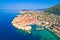 Town of Dubrovnik UNESCO world heritage site aerial view