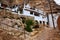 Town with dwellings houses-caves built into rock. Alcala del J