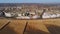 The town of Eastbourne and its famous pier from above