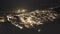 The town of fira at night on the island of santorini