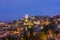 Town of Grasse after sunset