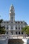 Town Hall in the city of Porto on Freedom Square. Municipal building, architect Correa da Silva