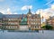 Town hall in Dusseldorf and statue of an Wellem, Germany