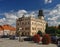 Town Hall and market square in Jaroslaw. Poland