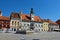 Town hall and plague column at the main squate in the city of Maribor in Stajerska, Slovenia