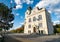 Town hall of Slezska Ostrava city district in wide-angle image