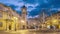 Town Hall square at dusk in Aix-en-Provence, France