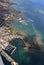 Town and harbor of Collingwood with vibrant turquoise water