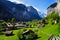 The town of Lauterbrunnen, Switzerland