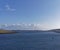 The Town of Lerwick in the distance looking south from Peterson Quay, with Navigation Buoys in the Shetland Sound.