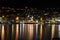 Town Makarska in Croatia at night