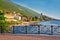 Town of Malcesine castle and waterfront view