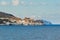The town of Mandraki on the coast of the island of Nisyros in Greece
