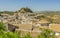 The town of Montefrio, Spain spills out toward the hilltop church