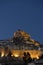 The town of Morella illuminated at night