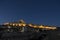 The town of Morella illuminated at night