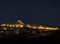 The town of Morella illuminated at night