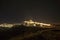 The town of Morella illuminated at night