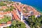 Town of Novigrad Istarski historic center architecture and sailing coastline view