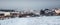 Town panorama of bulgarian ski resort Bansko