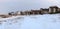 Town panorama of bulgarian ski resort Bansko