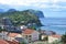 The town of Petrovac in the morning. Summer landscape. Adriatic sea, Montenegro
