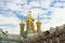 The town of Pushkin, Catherine Palace, attraction, the Golden domes