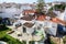 Town rooftops and water pump, Tavira.