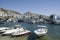 Town Saranda on Albanian Ionian Sea Coast near Corfu and ancient city Butrint