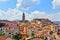 The town of Satriano di Lucania in the mountains of the Basilicata region, Italy.