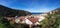 Town on the sea coast, Buggerru, Sardinia, Italy.