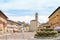 Town square in the Borgo Valsugana , a village in the Italian Alps