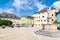 Town square with town hall in the centre of Tamsweg, Austria