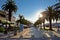 Town of Trogir waterfront sunrise view