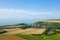 The town of Veules les Roses by the Channel Sea in Europe, France, Normandy, Seine Maritime, in summer on a sunny day