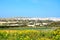 Town view and farmland, Golden Bay.