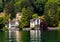 Town Vitznau on Lucerne lake