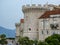 Town walls with Tower Kanavelic Bokar or Barbarigo Tower and Zakrejan Tower, Korcula, Croatia