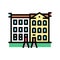 townhome house color icon vector illustration