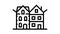 townhome house line icon animation