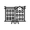 townhome house line icon vector illustration