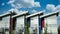 Townhomes New Exterior Maison Home House Modern Roof Details Clouds Sky Background