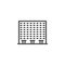 Townhouse building line icon