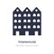 townhouse icon on white background. Simple element illustration from Buildings concept