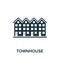 Townhouse vector icon symbol. Creative sign from buildings icons collection. Filled flat Townhouse icon for computer and mobile
